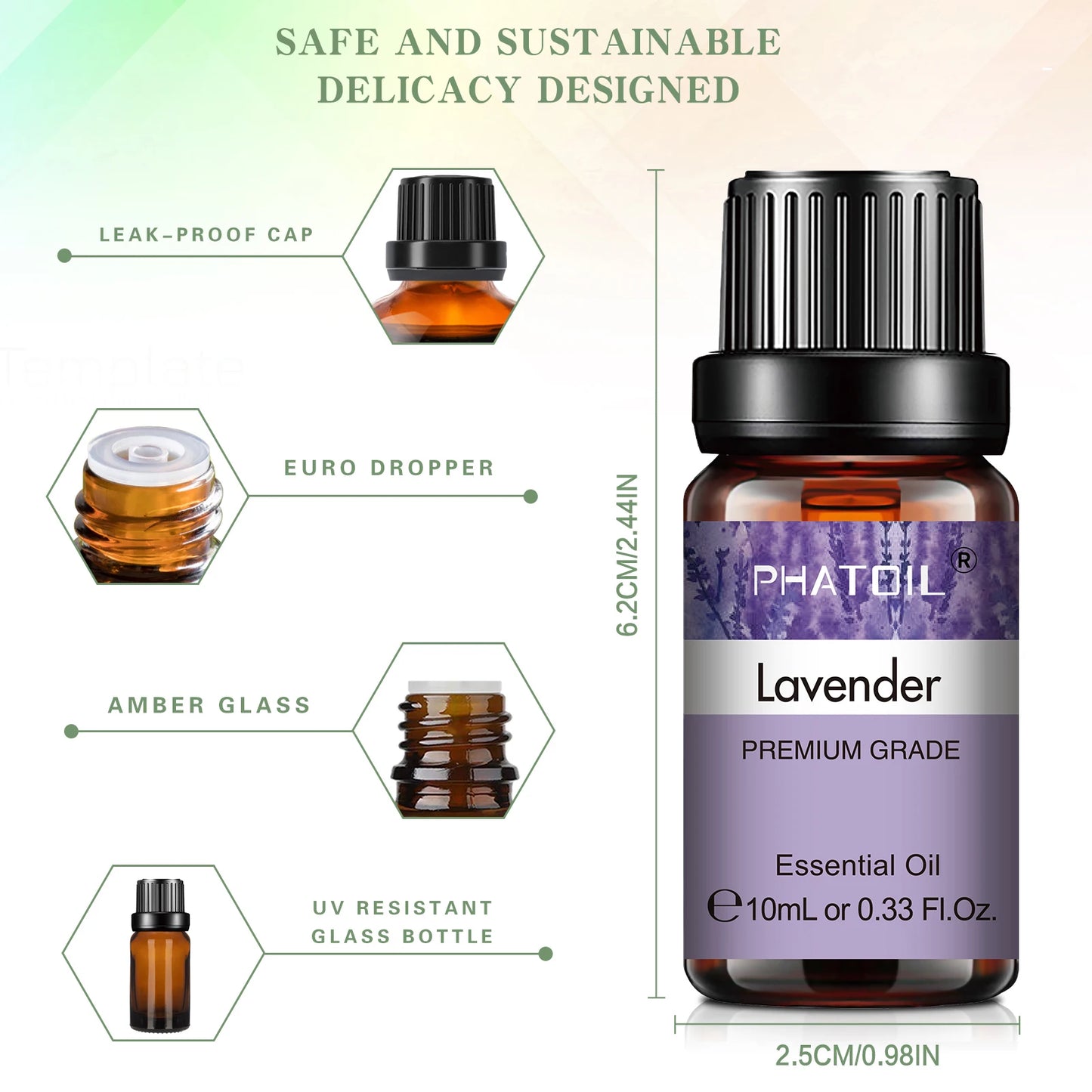 Essential Lavender Oil 10ml - Aromatherapy for Diffuser & Candle Making